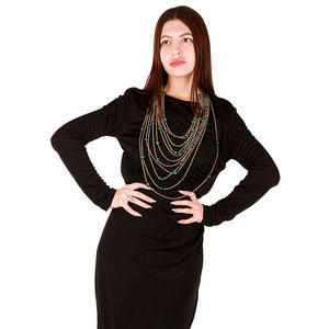 ROSANTICA MILANO GOLD, GREEN EVENING NECKLACE | WOMENS